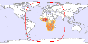 Astra 4A: Sub Saharan Africa footprint map