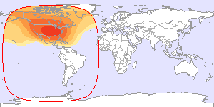 Galaxy 3C: North America C footprint map