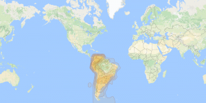 Amazonas 3: South America footprint map