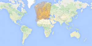 Astra 1KR: Europe footprint map