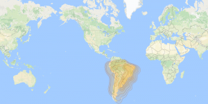 Galaxy 28: South America Ku footprint map