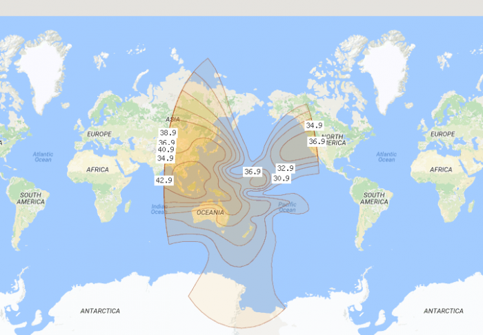 Intelsat 19 at 166.0°E - LyngSat Maps