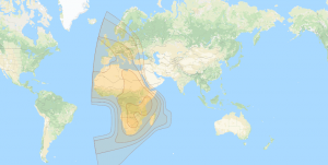 Intelsat 39: West hemi footprint map