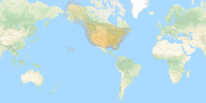 SES 3: North America Ku footprint map