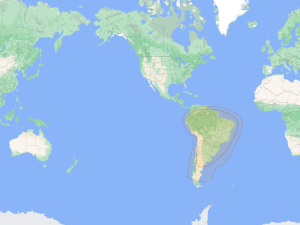 Star One C3: South America footprint map
