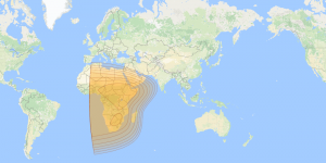 Thaicom 6: Africa footprint map